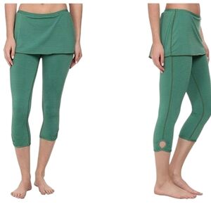 Prana Estella Leggings  Stripe Skirted Crop Skort